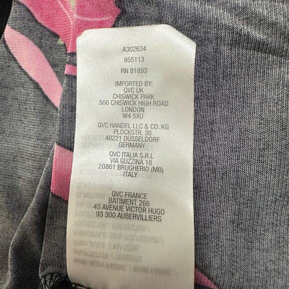 Susan Graver Tunic Blouse Womens L Black Floral Sheer Bell Sleeves Boho Peasant - Picture 8 of 8